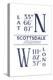 Scottsdale, Arizona - Latitude and Longitude (Blue)-Lantern Press-Stretched Canvas