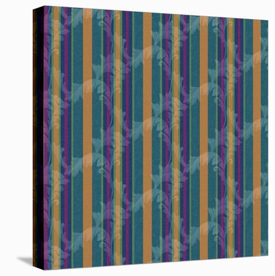 Scroll Stripe Teal-Bill Jackson-Premier Image Canvas