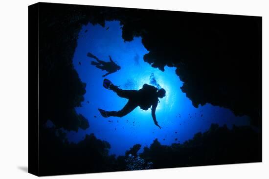 Scuba Diving in Cave-Rich Carey-Premier Image Canvas