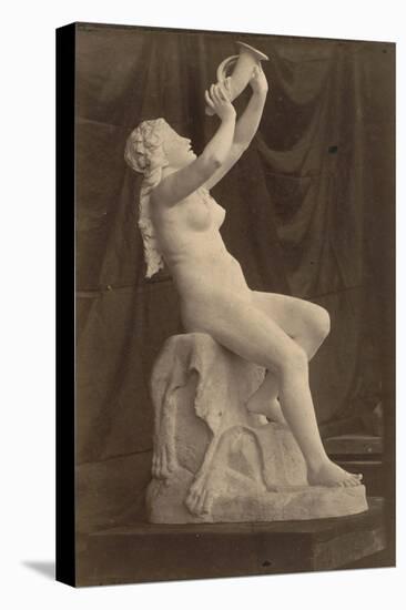 Sculpture : femme nue assise tenant une corne, par Louis-Edmond Cougny-Charles Marville-Premier Image Canvas