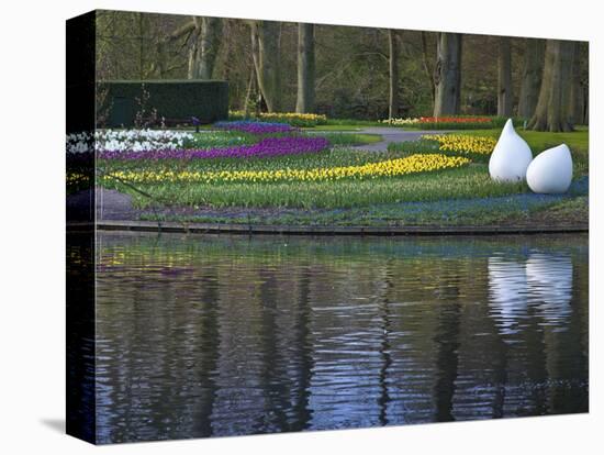 Sculpture in Keukenhof Gardens, Lisse, Holland-Anna Miller-Premier Image Canvas