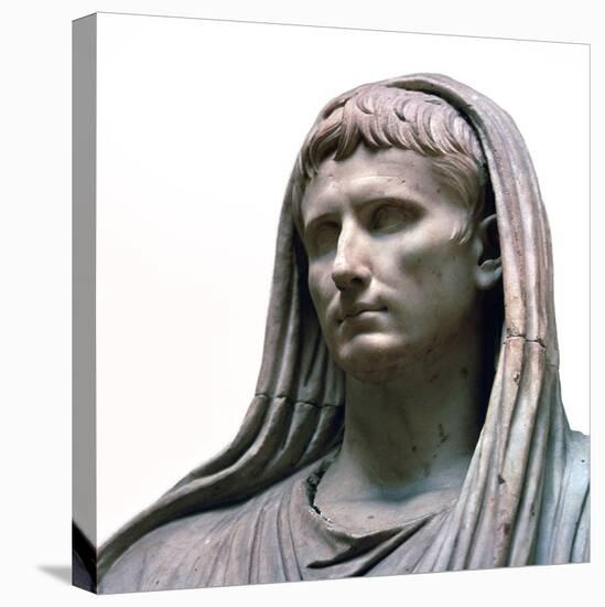 Sculpture of the Emperor Augustus as the Pontifex Maximus, 1st century BC. Artist: Unknown-Unknown-Premier Image Canvas