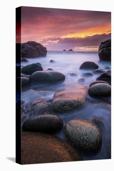 Sea and stones at Porth Nanven beach, West Cornwall, UK-Ross Hoddinott-Premier Image Canvas