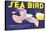 Sea Bird Lemon Label-null-Stretched Canvas