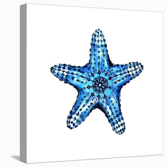Sea Blue Starfish-Crystal Smith-Stretched Canvas