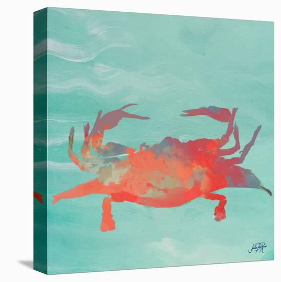 Sea Creatures on Teal I-Julie DeRice-Stretched Canvas