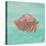 Sea Creatures on Teal II-Julie DeRice-Stretched Canvas