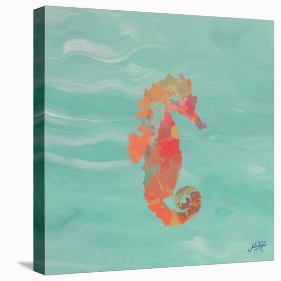 Sea Creatures on Teal III-Julie DeRice-Stretched Canvas