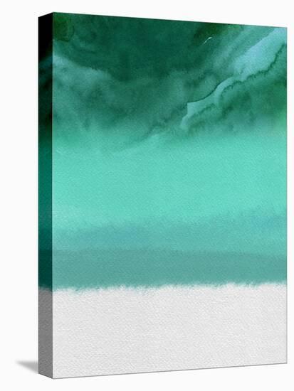Sea Foam Abstract-Hallie Clausen-Stretched Canvas