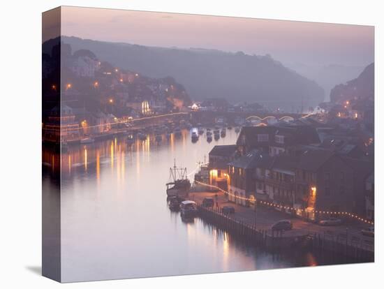 Sea Fog Builds over the Town of Looe, Cornwall, England, United Kingdom, Europe-David Clapp-Premier Image Canvas