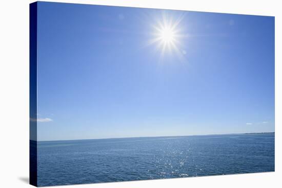 Sea in summer with sun, Rorvig, Isefjord, Odsherred, Zealand, Denmark-Raimund Linke-Stretched Canvas