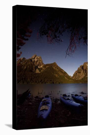 Sea Kayaking Jackson Lake In Grand Teton National Park, WY-Justin Bailie-Premier Image Canvas