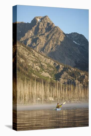 Sea Kayaking Jackson Lake In Grand Teton National Park, WY-Justin Bailie-Premier Image Canvas