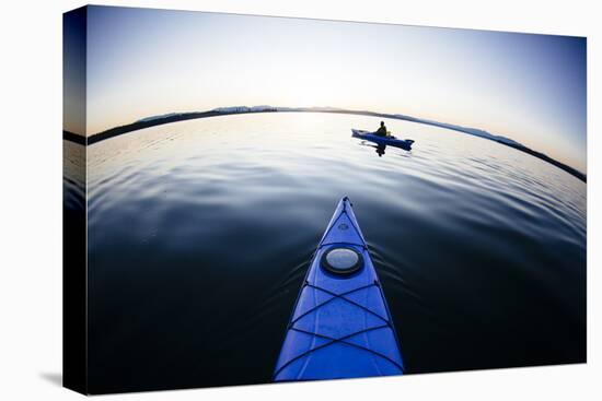 Sea Kayaking Jackson Lake In Grand Teton National Park, WY-Justin Bailie-Premier Image Canvas