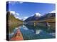 Sea Kayaking on Bowman Lake in Autumn in Glacier National Park, Montana, Usa-Chuck Haney-Premier Image Canvas