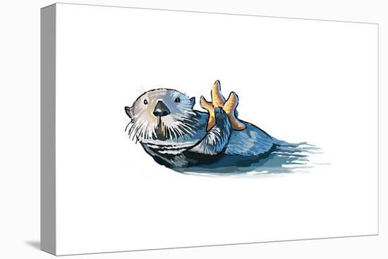 Sea Otter - Icon-Lantern Press-Stretched Canvas