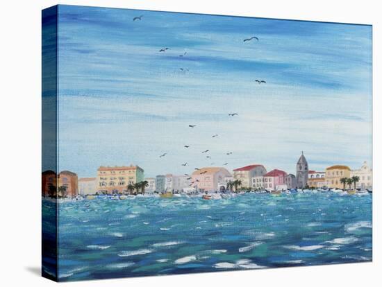 Sea Scene with Houses, 1995-Carolyn Hubbard-Ford-Premier Image Canvas