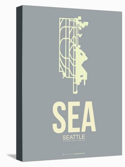 Sea Seattle Poster 3-NaxArt-Stretched Canvas