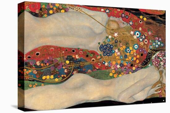 Sea Serpents-Gustav Klimt-Stretched Canvas