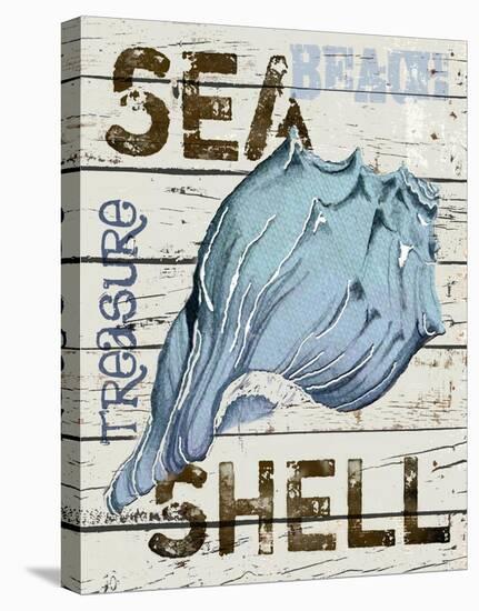 Sea Shell Blue-Karen J^ Williams-Stretched Canvas