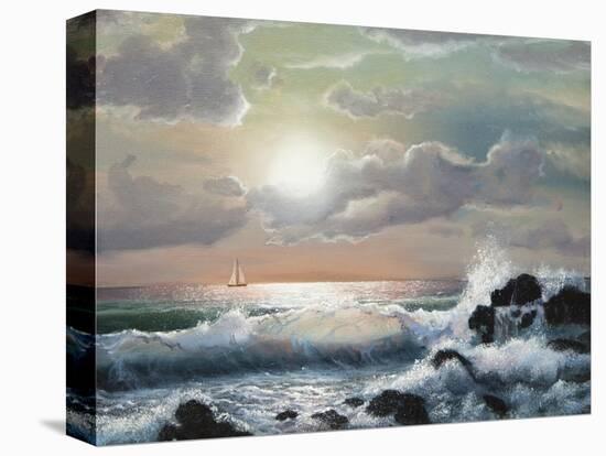 Sea Sunset, Oil Painting-Lilun-Stretched Canvas