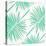 Seafoam Fan Palm Pattern-Cat Coquillette-Stretched Canvas