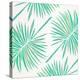 Seafoam Fan Palm Pattern-Cat Coquillette-Stretched Canvas