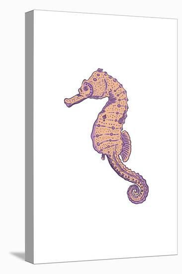 Seahorse - Icon-Lantern Press-Stretched Canvas