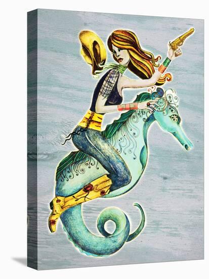 Seahorse-Jami Goddess-Stretched Canvas