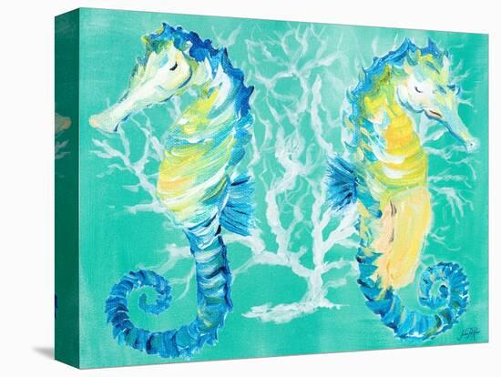 Seahorses on Coral-Julie DeRice-Stretched Canvas