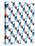 Seamless Pattern of White, Dark Blue, Red Triangles on a White Background-Little_cuckoo-Stretched Canvas