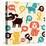 Seamless Pattern with Funny Cats and Dogs-venimo-Stretched Canvas