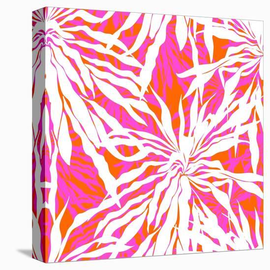 Seamless Pattern with Tropical Palm Leaves-tukkki-Stretched Canvas