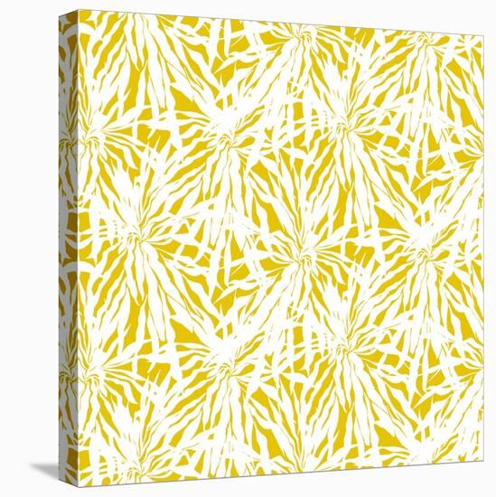 Seamless Pattern with Tropical Palm Leaves-tukkki-Stretched Canvas