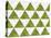 Seamless Texture of Green and White Triangle-Little_cuckoo-Stretched Canvas