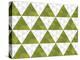 Seamless Texture of Green and White Triangle-Little_cuckoo-Stretched Canvas