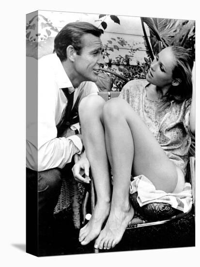 Sean Connery and Ursula Andress Take a Breather During Production of Dr No, 1962-null-Stretched Canvas