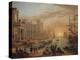 Seaport at Sunset-Claude Lorraine-Stretched Canvas