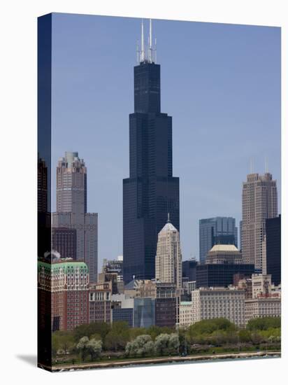 Sears Tower and Skyline, Chicago, Illinois, United States of America, North America-Amanda Hall-Premier Image Canvas