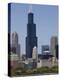 Sears Tower and Skyline, Chicago, Illinois, United States of America, North America-Amanda Hall-Premier Image Canvas