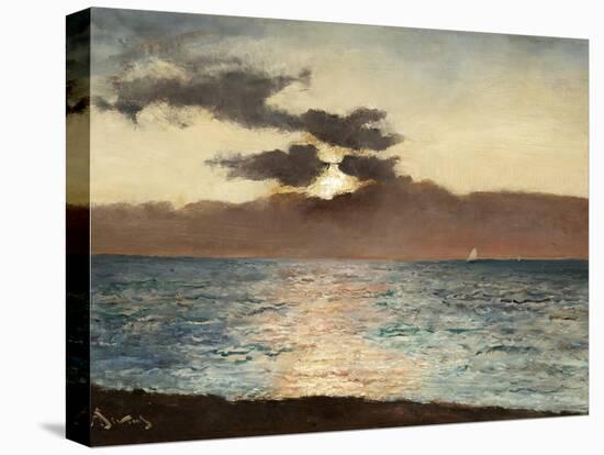 Seascape, Le Tréport, C.1880-89 (Oil on Panel)-Alfred Emile Stevens-Premier Image Canvas