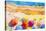 Seascape Top View Colorful of Lovers-Painterstock-Stretched Canvas