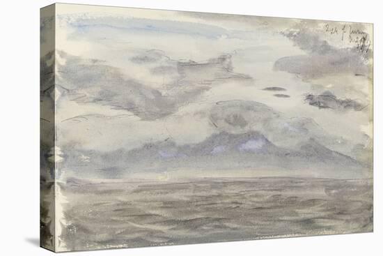 Seascape with Cloudy Sky, 1867 (Graphite, Watercolour)-John Brett-Premier Image Canvas