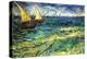 Seascape with Sailboats-Vincent van Gogh-Stretched Canvas