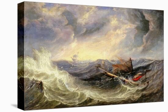 Seascape with Wreckage-John Wilson Carmichael-Premier Image Canvas