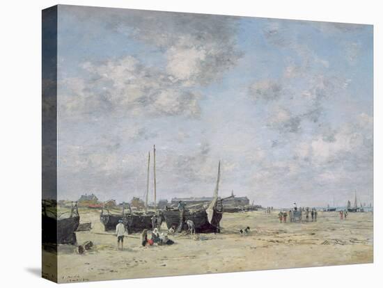 Seashore of Berck, 1878 (Oil on Canvas)-Eugene Louis Boudin-Premier Image Canvas