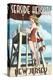 Seaside Heights, New Jersey - Lifeguard Pinup Girl-Lantern Press-Stretched Canvas