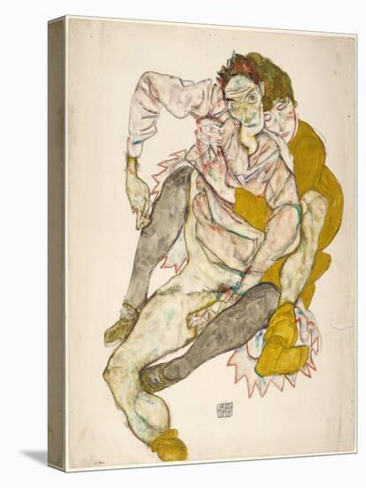 Seated Couple, 1915-Egon Schiele-Premier Image Canvas