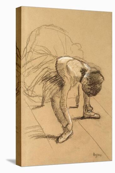 Seated Dancer Adiusting Her Shoes, C1876-Edgar Degas-Premier Image Canvas