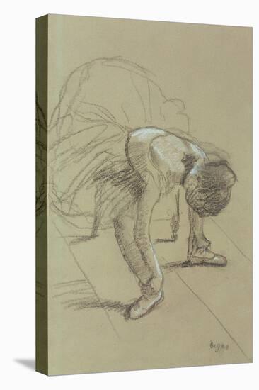 Seated Dancer Adjusting Her Shoes, circa 1890-Edgar Degas-Premier Image Canvas